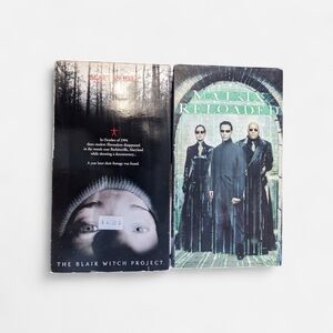 Matrix Reloaded and The Blair Witch Project DVDs